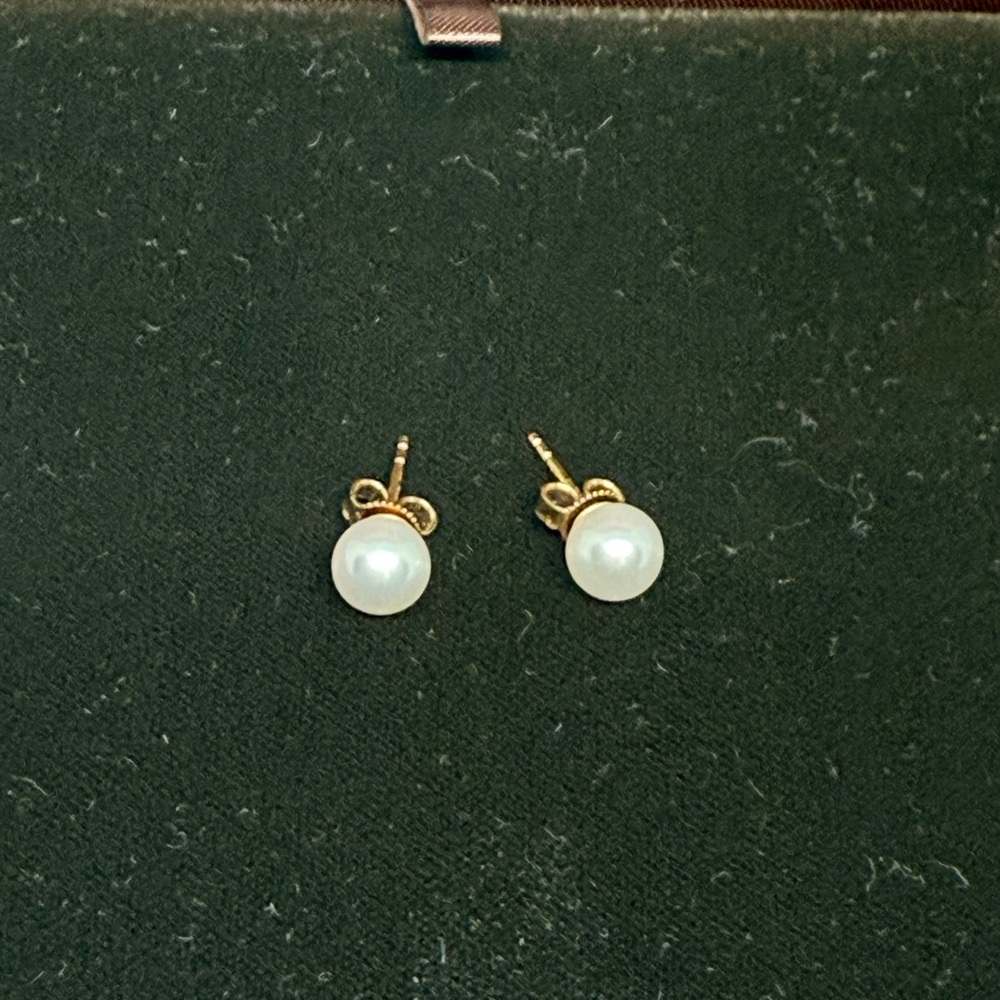 MIKIMOTO BLUE LAGOON PEARL EARRINGS 14K WOW